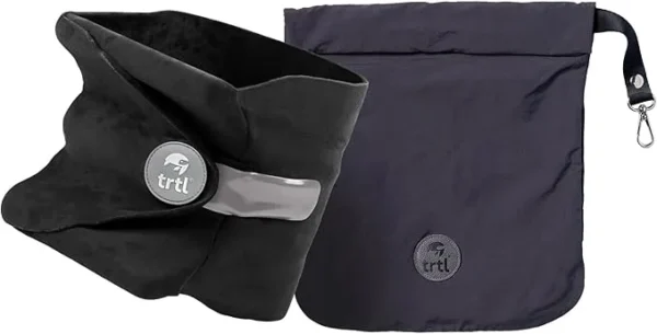 trtl Pillow - Scientifically Proven Super Soft Neck Support Travel Pillow - Machine Washable - Grey