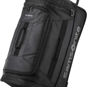 Samsonite Andante 2 Wheeled Duffel Bag – 22-Inch Durable Rolling Luggage with Inline Skate Wheels, Push-Button Handle & Spacious Compartments – Travel-Friendly and Lightweight – All Black