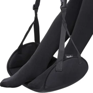 Upgraded Airplane Foot Rest (Premium Memory Foam) – Thickened Super-Size Airplane Foot Hammock to Relax Your Feet – Perfect Airplane Travel Essentials for Long Flight Plane Travel Foot Leg Rest