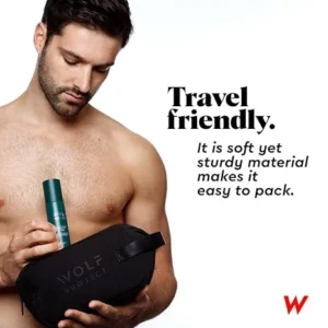 Wolf Project Neoprene Dopp Kit For Men, Toiletry Bag, Travel Kit, Accesories Organizer, Water Resistant
