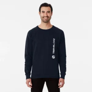 Lightweight Sweatshirt – Vertical Version White Pantone Normal Size Full Logo II
