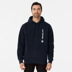 Pullover Hoodie – Vertical Version White Pantone Normal Size Full Logo II