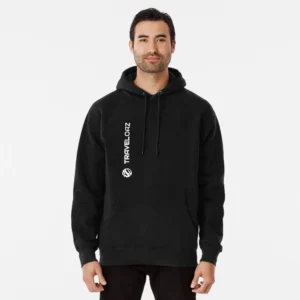 Pullover Hoodie – Vertical Version White Pantone Normal Size Full Logo