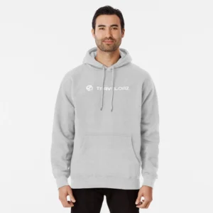 Pullover Hoodie – White Pantone Normal Size Full Logo