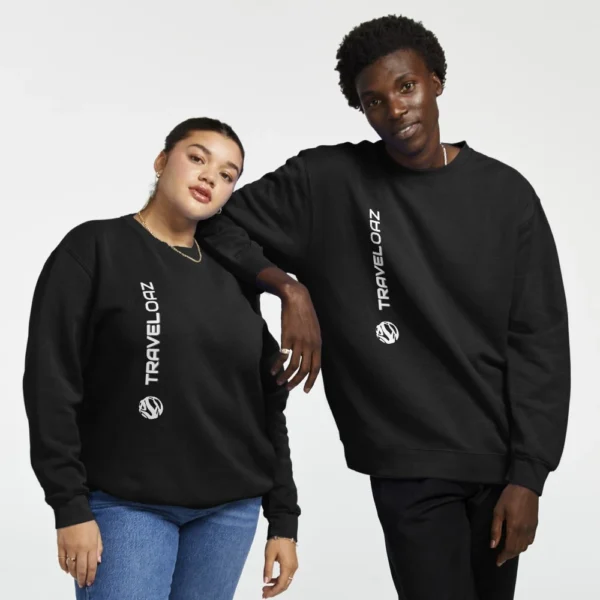 Pullover Sweatshirt - Vertical Version White Pantone Normal Size Full Logo