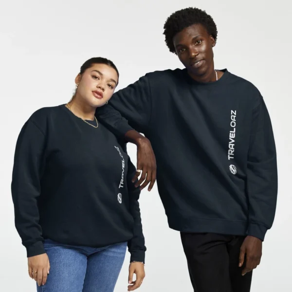 Pullover Sweatshirt - Vertical Version White Pantone Normal Size Full Logo II