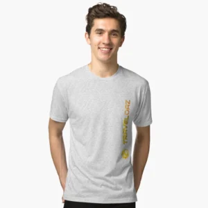 Tri-blend T-Shirt – Vertical Version Original Pantone Normal Size Full Logo II