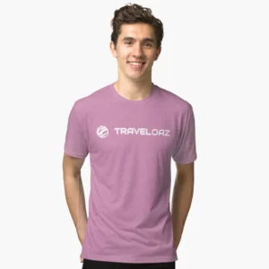 Tri-blend T-Shirt – White Pantone Normal Size Full Logo