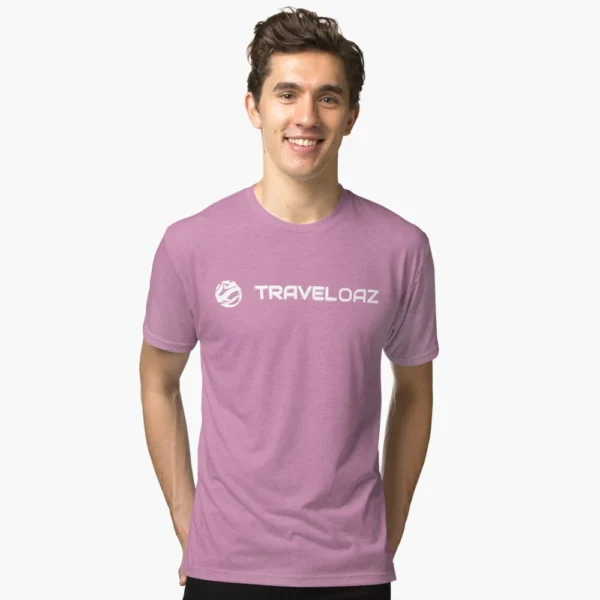 Tri-blend T-Shirt - White Pantone Normal Size Full Logo