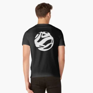 V-Neck T-Shirt – White Pantone Big Size Icon