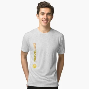 Tri-blend T-Shirt – Vertical Version Original Pantone Normal Size Full Logo