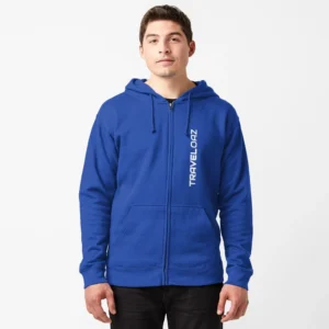 Zipped Hoodie – Vertical Version White Pantone Normal Size Brand II