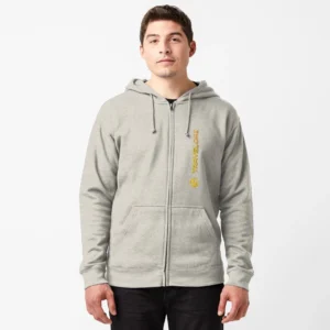 Zipped Hoodie – Vertical Version Original Pantone Normal Size Full Logo II
