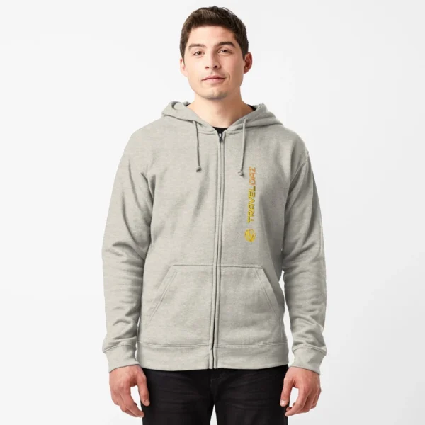 Zipped Hoodie - Vertical Version Original Pantone Normal Size Full Logo II