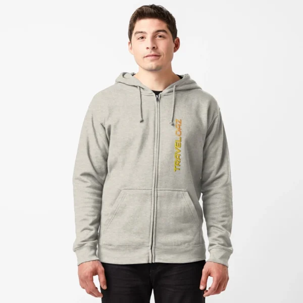 Zipped Hoodie - Vertical Version Original Pantone Normal Size Brand II