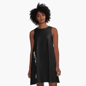 A-Line Dress – Vertical Version White Pantone Normal Size Full Logo
