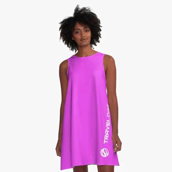 A-Line Dress - Vertical Version White Pantone Normal Size Full Logo II