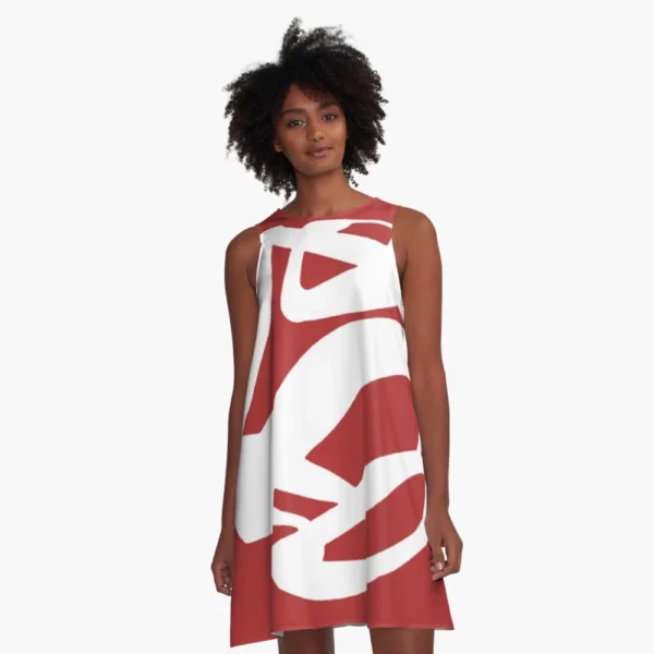 A-Line Dress - White Pantone Big Size Icon