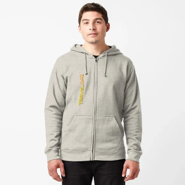 Zipped Hoodie - Vertical Version Original Pantone Normal Size Brand