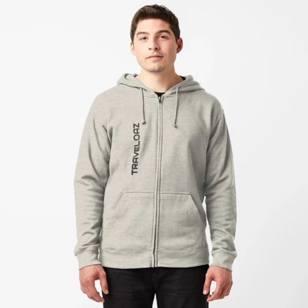 Zipped Hoodie - Vertical Version Monochromatic Normal Size Brand