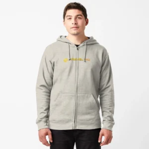 Zipped Hoodie – Original Pantone Normal Size Full Logo
