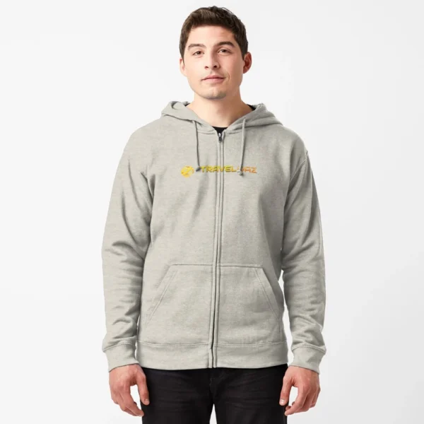 Zipped Hoodie - Original Pantone Normal Size Full Logo