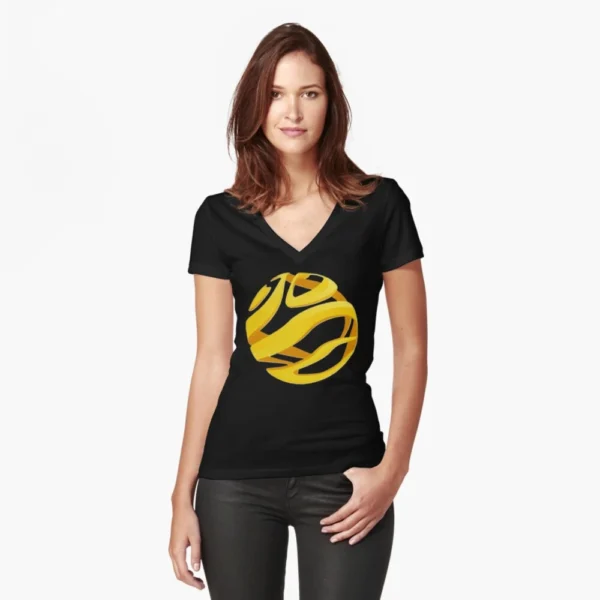 Fitted V-Neck T-Shirt - Original Pantone Big Size Icon