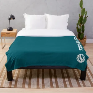 Throw Blanket – Vertical Version White Pantone Normal Size Full Logo II
