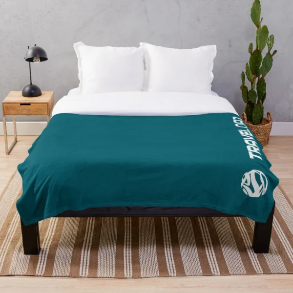 Throw Blanket - Vertical Version White Pantone Normal Size Full Logo II