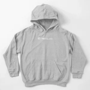 Kids Pullover Hoodie – White Pantone Normal Size Full Logo
