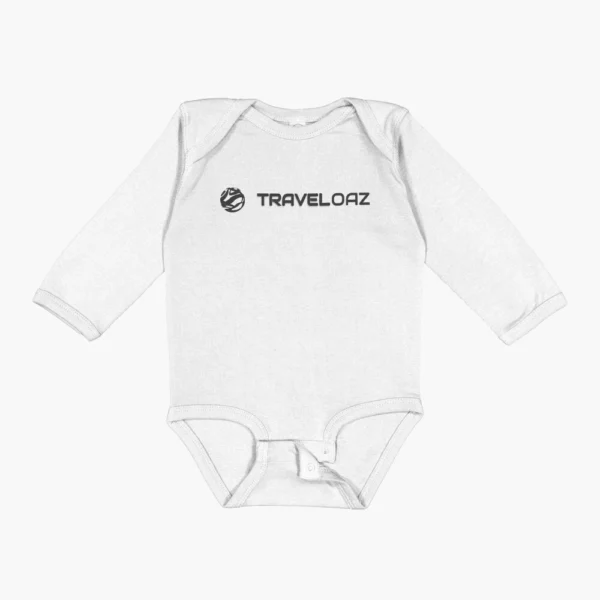 Baby One-Piece Long Sleeve - Monochromatic Pantone Normal Size Full Logo