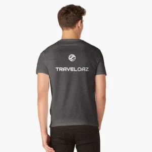 V-Neck T-Shirt – White Pantone Normal Size Full ALT_Logo